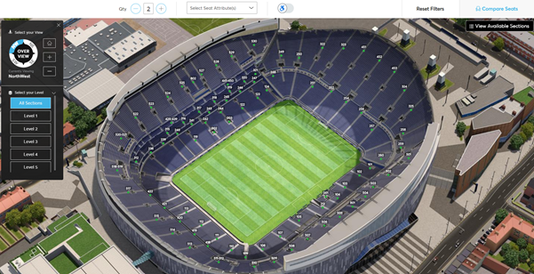 Tottenham Hotspur Stadium seating chart