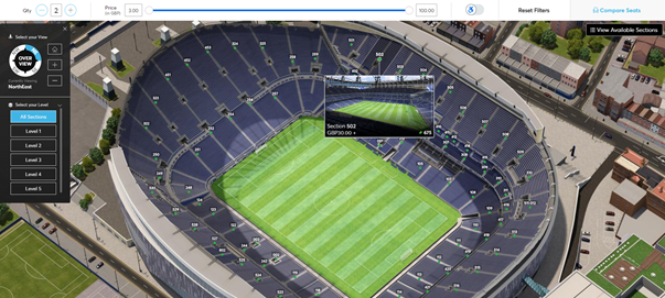 Tottenham Hotspur to launch Ticketmaster's 3D Virtual Venue technology in  the UK - Ticketmaster Sport